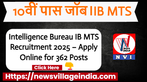 Intelligence Bureau IB MTS Recruitment