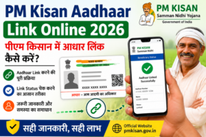 PM Kisan Aadhaar Link Online 2026: पीएम किसान में आधार लिंक कैसे करें, Status Check और जरूरी जानकारी