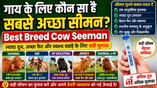 Best Breed Cow Seeman गाय में कौन सा सीमन सबसे अच्छा है जानिए Sahiwal, Gir, HF और Jersey में अंतर