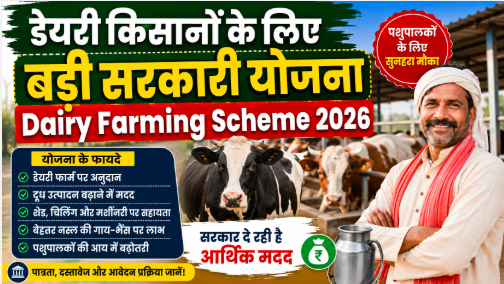 Dairy Farming Scheme 2026 पशुपालकों के लिए बड़ी सरकारी योजना, डेयरी बिजनेस को मिलेगा बढ़ावा