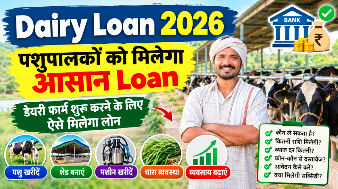 Dairy Loan 2026: पशुपालकों को मिलेगा आसान Loan, जानें लोन लेने का तरीका