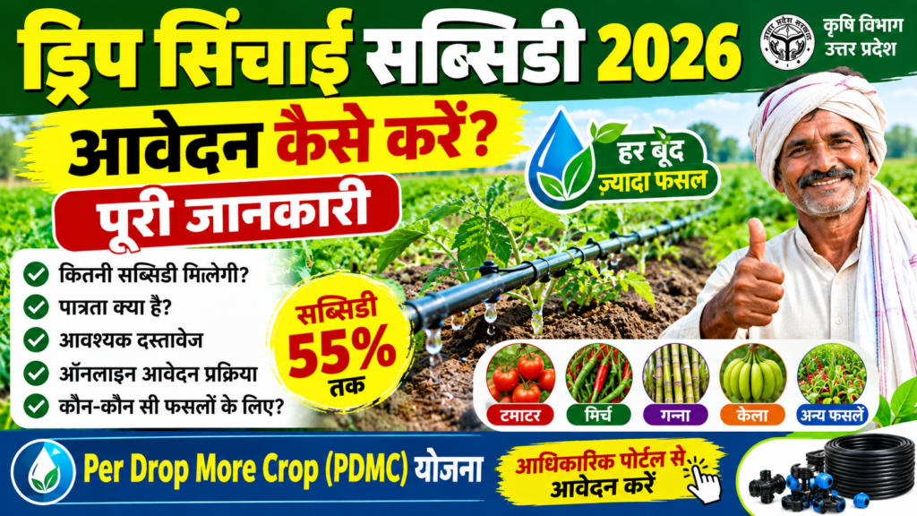 Drip Irrigation Subsidy 2026: आवेदन कैसे करें? पूरी जानकारी