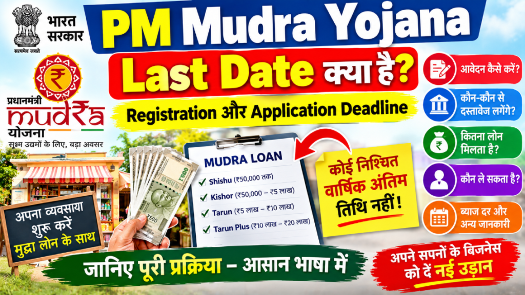 PM Mudra Yojana Last Date: Registration and Application Deadline